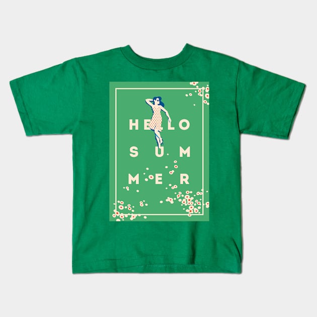 Hello Summer Kids T-Shirt by JunkyDotCom